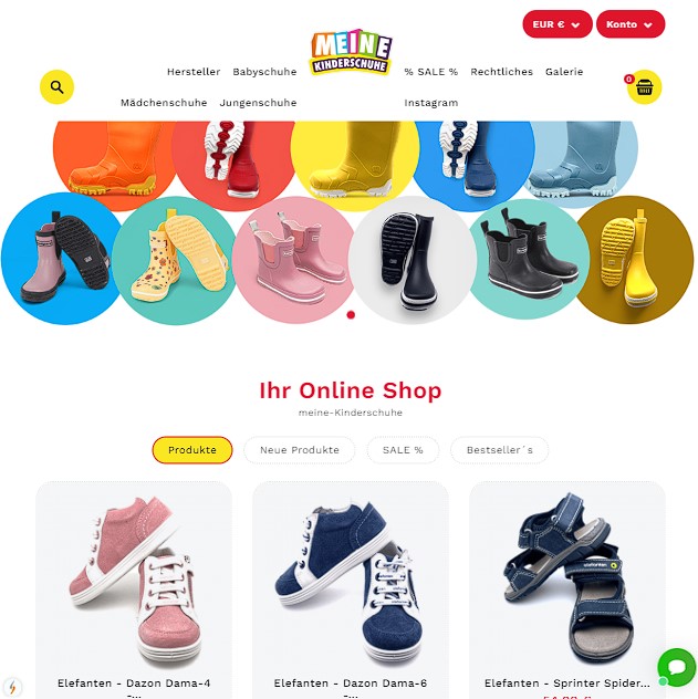 Referenz-Onlineshop von easyLOOP — meine-kinderschuhe.com